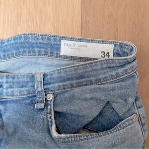 Rag & bone Dre Ripped Ankle Slim Boyfriend Jeans (Sonny Who) — size 34